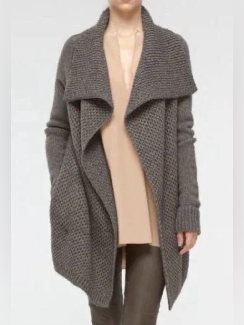 NWT Vince Yak Wool Waffle Knit Cardigan Sweater Jacket Medium $428